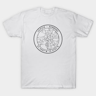 Leipzig Map T-Shirt